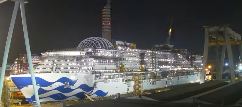 Fincantieri En Büyük Yolcu Gemisi Sun Princess'i Yüzdürdü