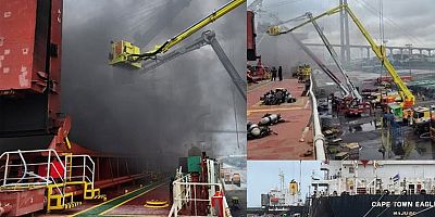 ABD dökme yük gemisinde yangın