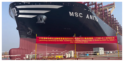 Dalian Shipbuilding 16.000 TEU'luk Yeni Gemiyi MSC'ye Teslim Etti