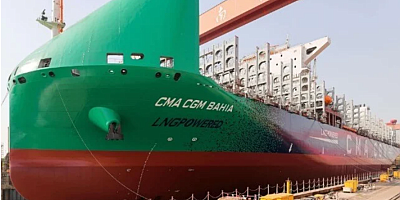 Hudong-Zhongua Yeni LNG Yakıtlı Konteyner Gemisini CMA CGM'ye Teslim Etti