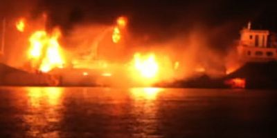 Lanetli tanker ikinci patlamanın ardından alevler içinde kaldı, 14 ölü daha var VİDEO